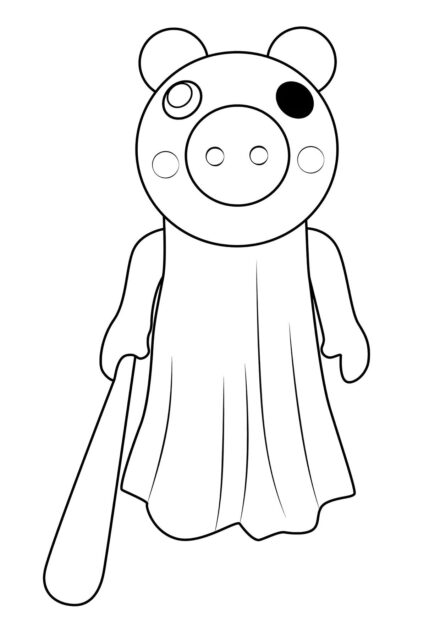 Page de Coloriage : Piggy de Roblox