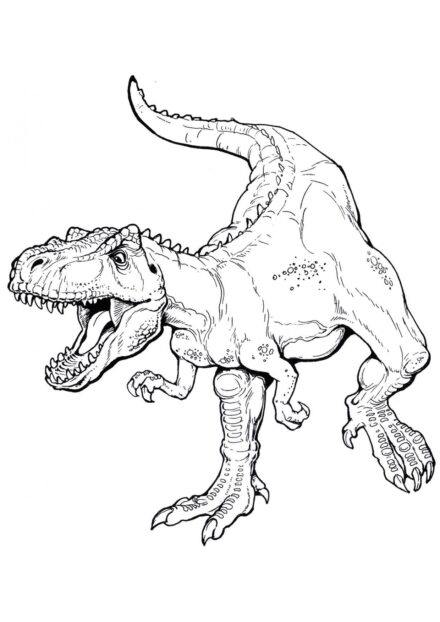 Page de Coloriage de Tarbosaurus