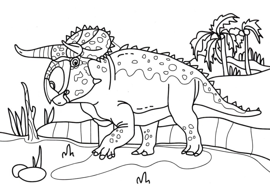 Page de Coloriage de Nasutoceratops