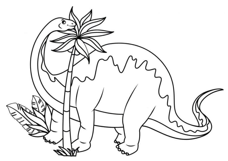 Page de Coloriage de Diplodocus