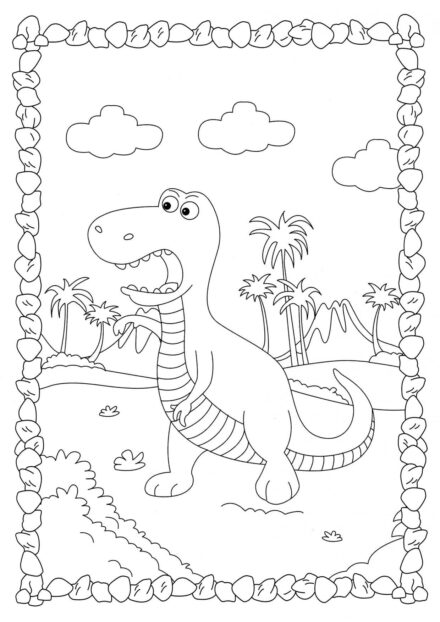 Page de Coloriage d'Allosaurus Redoutable