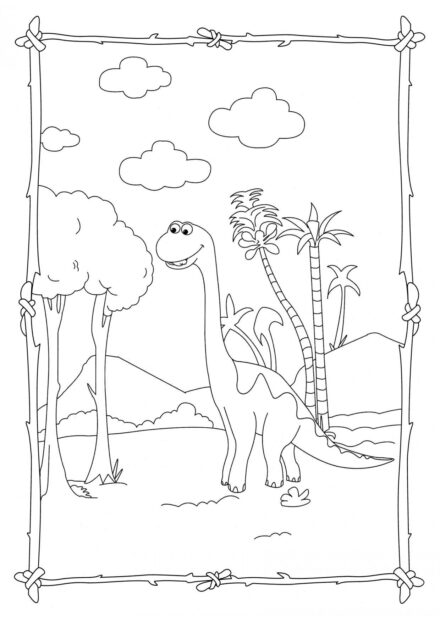 Page de Coloriage d'Ultrasaurus avec un Long Cou